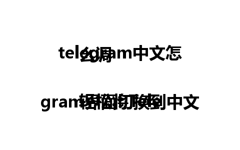  telegram中文怎么调

轻松将Telegram界面切换到中文