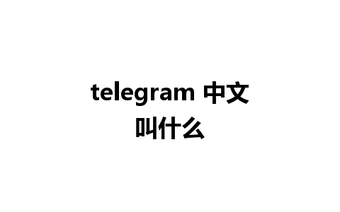 telegram 中文叫什么